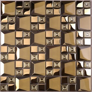 HDT04 Teilgthe teolaí leictreach plátáilte Rose Gold daite mósáic gloine